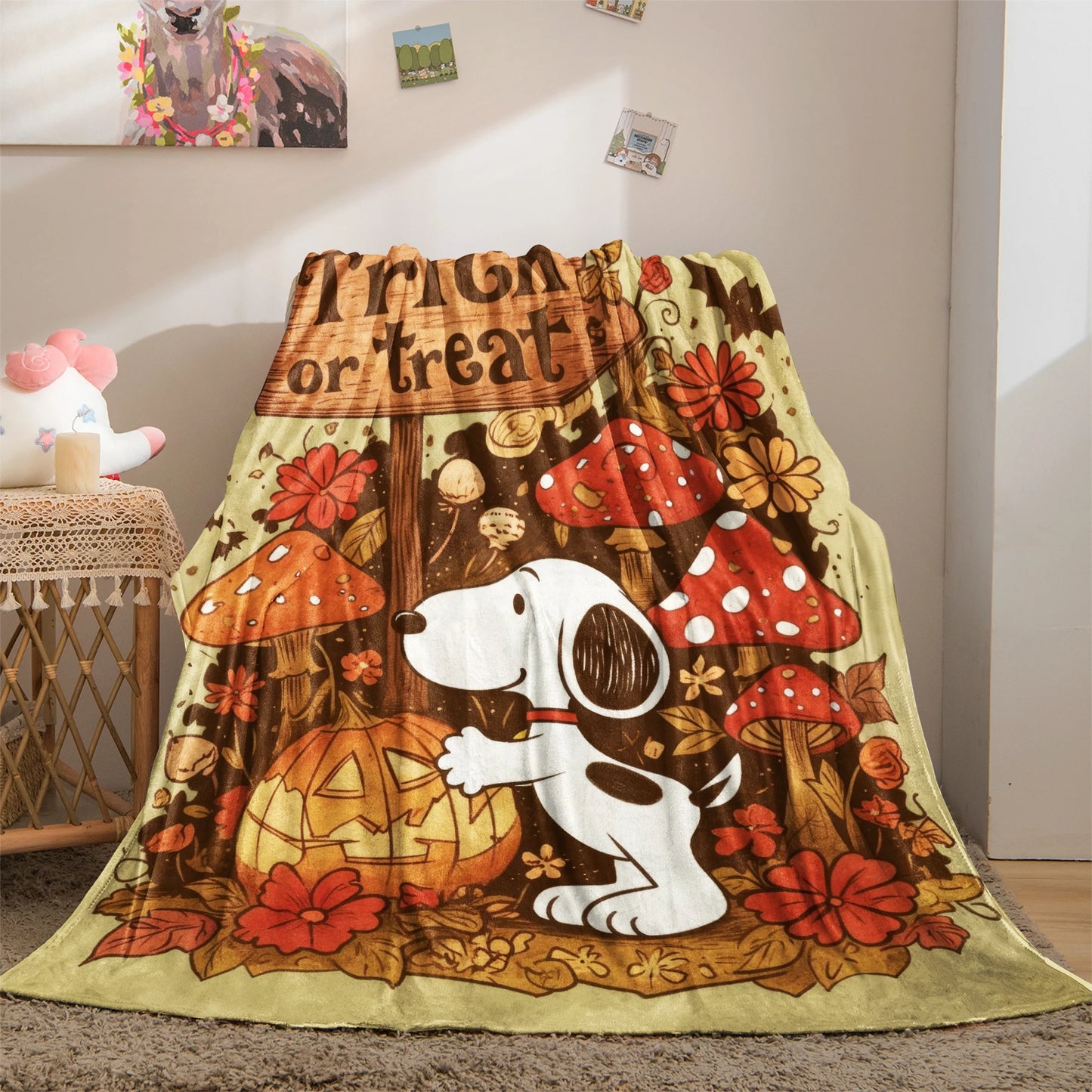 Halloween Snoopy Flannel Blanket HMT11 Snoopy Blanket