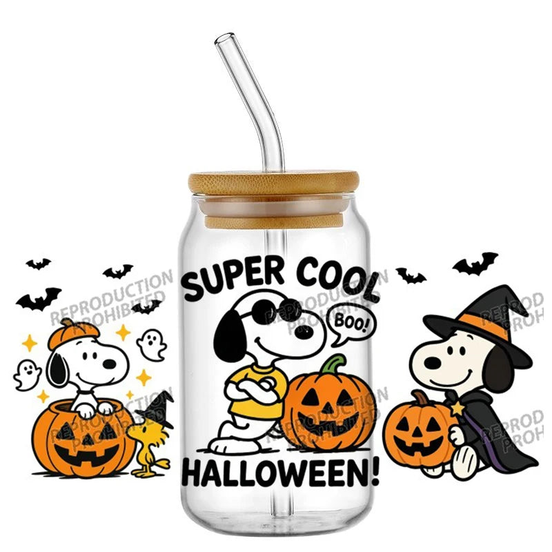16oz Snoopy Cup UV DTF Transfer Waterproof Snoopy Cup