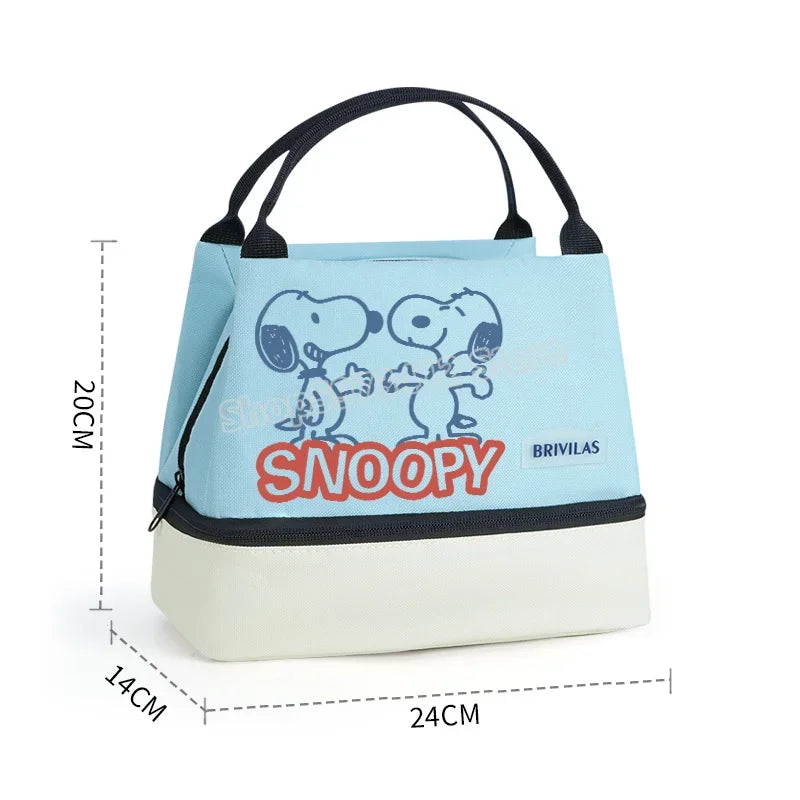 Snoopy Backpack Large Capacity Lunch Bags Insulated Cooler