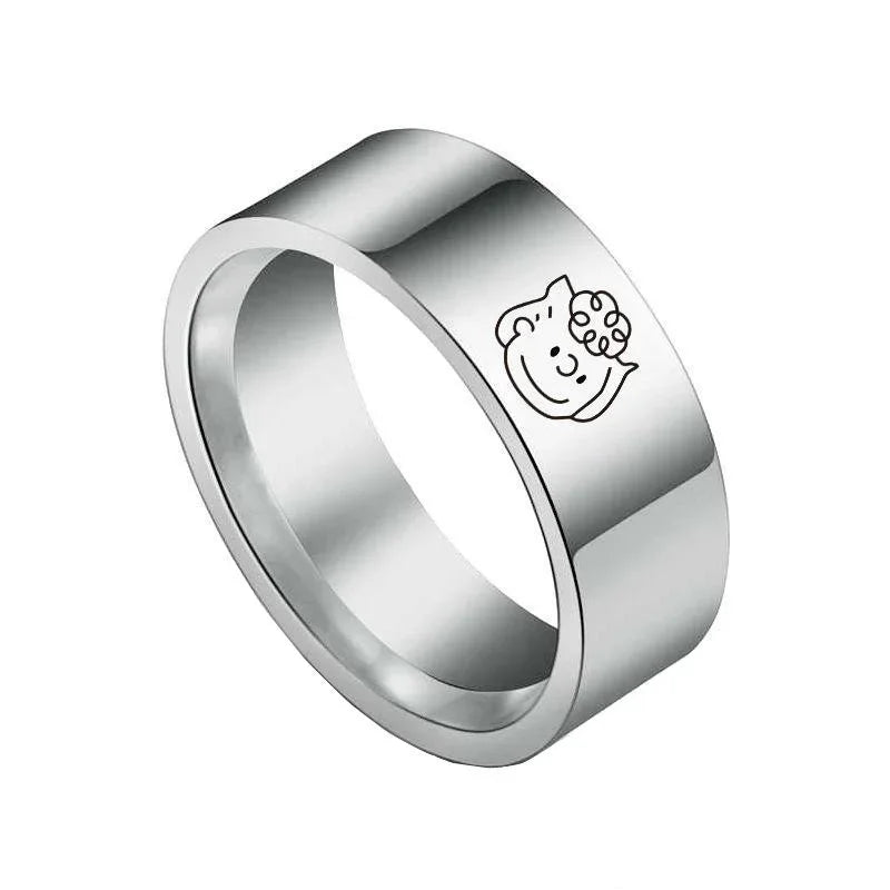Titanium Alloy Ring Cartoon Gift Cute Snoopy Ring