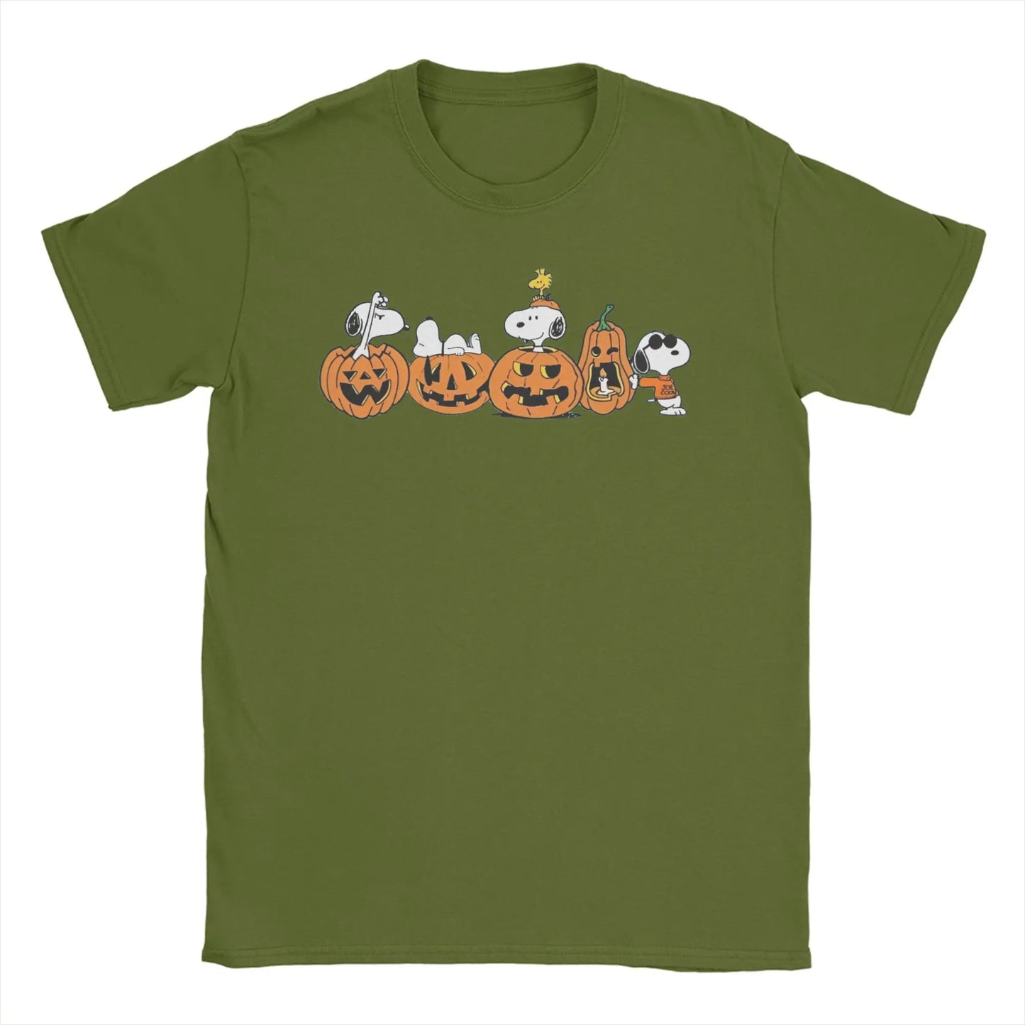 Unisex Snoopy Halloween Pumpkin Cotton Tee Snoopy Shirt