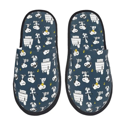 Custom Print Women Slippers Memory Foam Snoopy Shoes