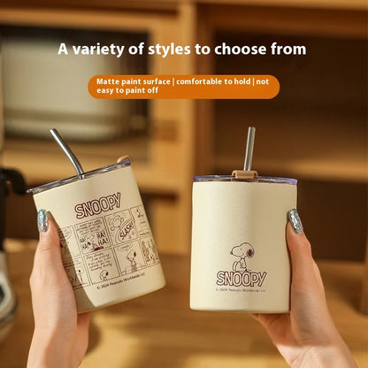 350ml Thermos Cup Stainless Steel Portable Office Snoopy Cup