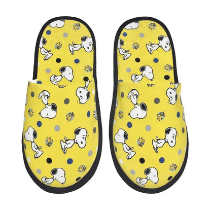 Anime Pattern Memory Foam Slippers Snoopy Slippers