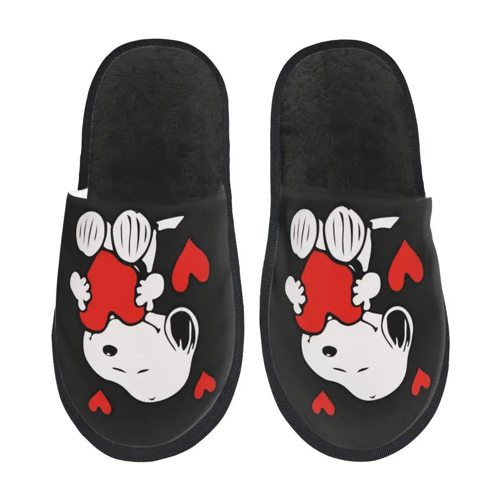 Memory Foam Women Slippers Four Leaf Clover Snoopy Slippers