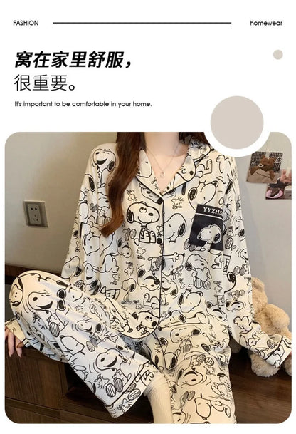 Full Print Women Pajama Set ZBN Snoopy Pyjama
