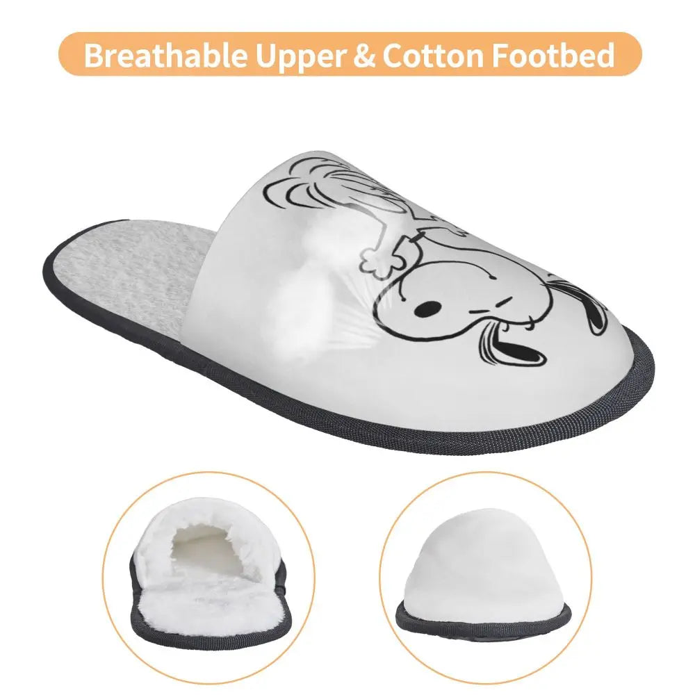 Memory Foam Women Slippers Four Leaf Clover Snoopy Slippers
