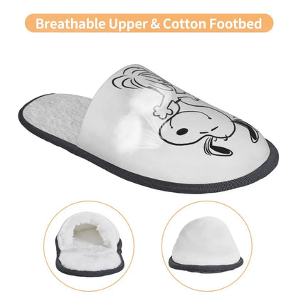 Memory Foam Women Slippers Four Leaf Clover Snoopy Slippers
