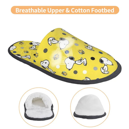 Anime Pattern Memory Foam Slippers Snoopy Slippers