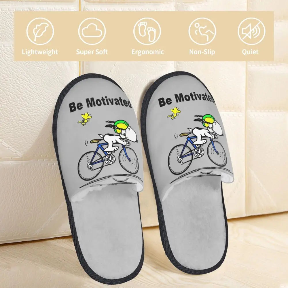 Memory Foam Women Slippers Four Leaf Clover Snoopy Slippers