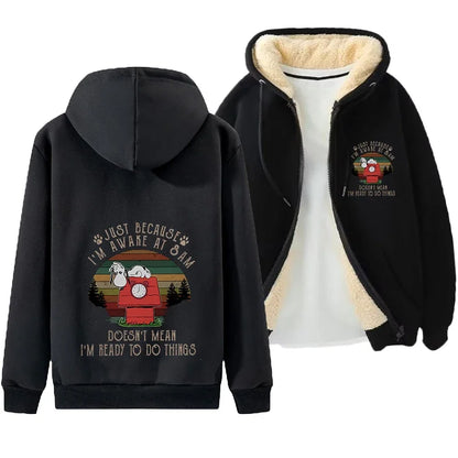 Zip Up Warm Cozy Snoopy Hoodie