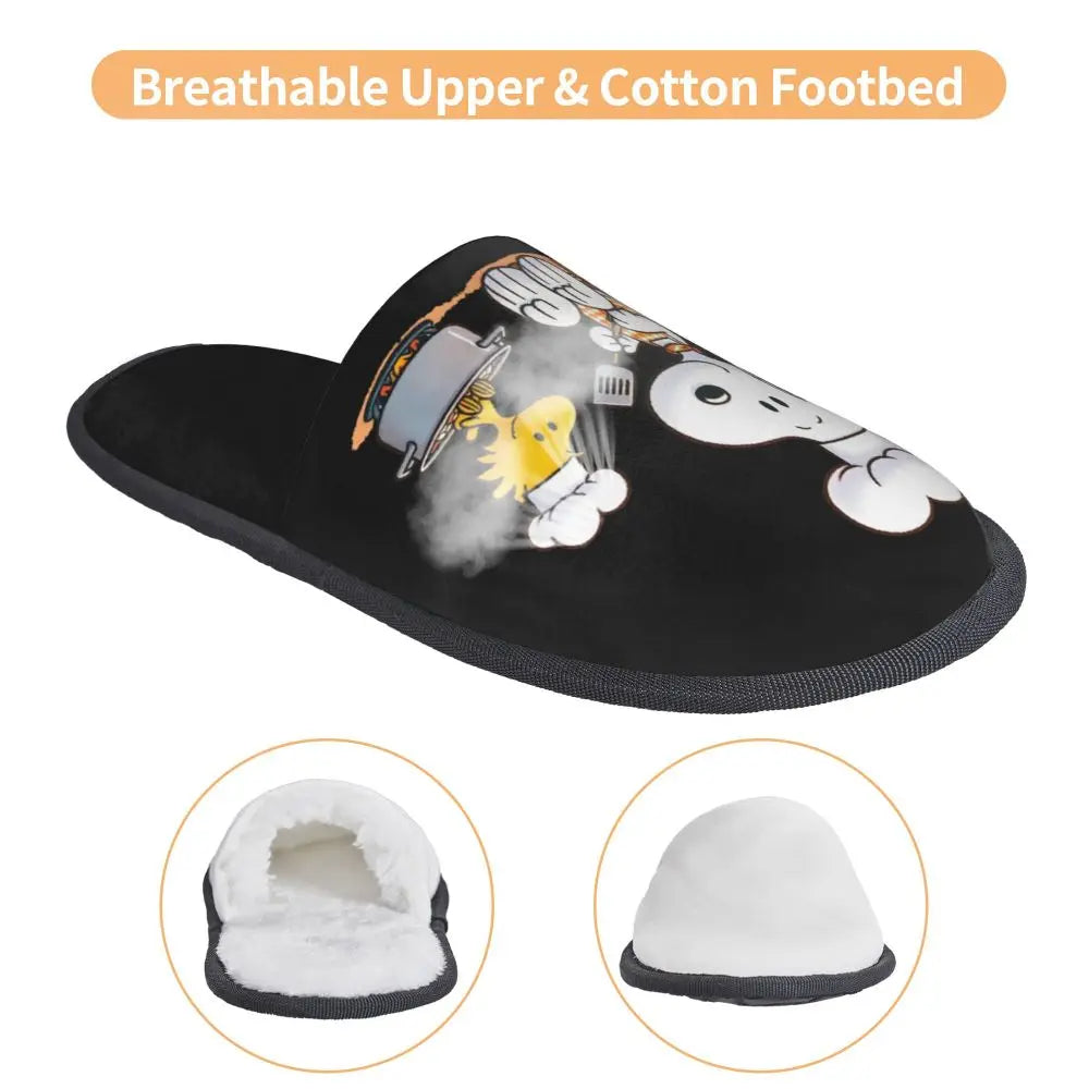 Memory Foam Women Slippers Four Leaf Clover Snoopy Slippers