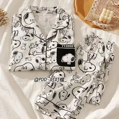 2 Piece Long Sleeved Pajamas Peanuts Snoopy Pyjama