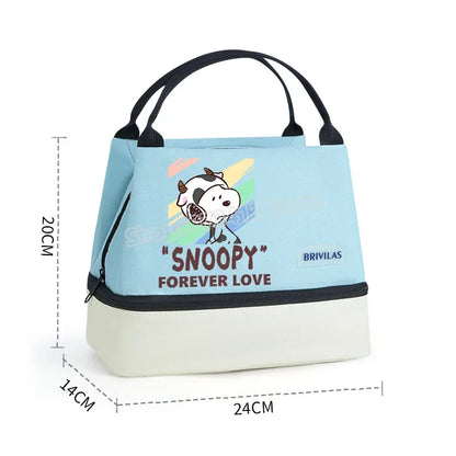 Snoopy Backpack Large Capacity Lunch Bags Insulated Cooler