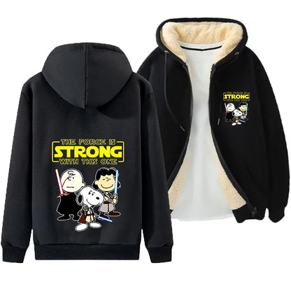 Zip Up Warm Cozy Snoopy Hoodie