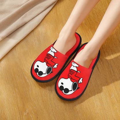Memory Foam Women Slippers Four Leaf Clover Snoopy Slippers