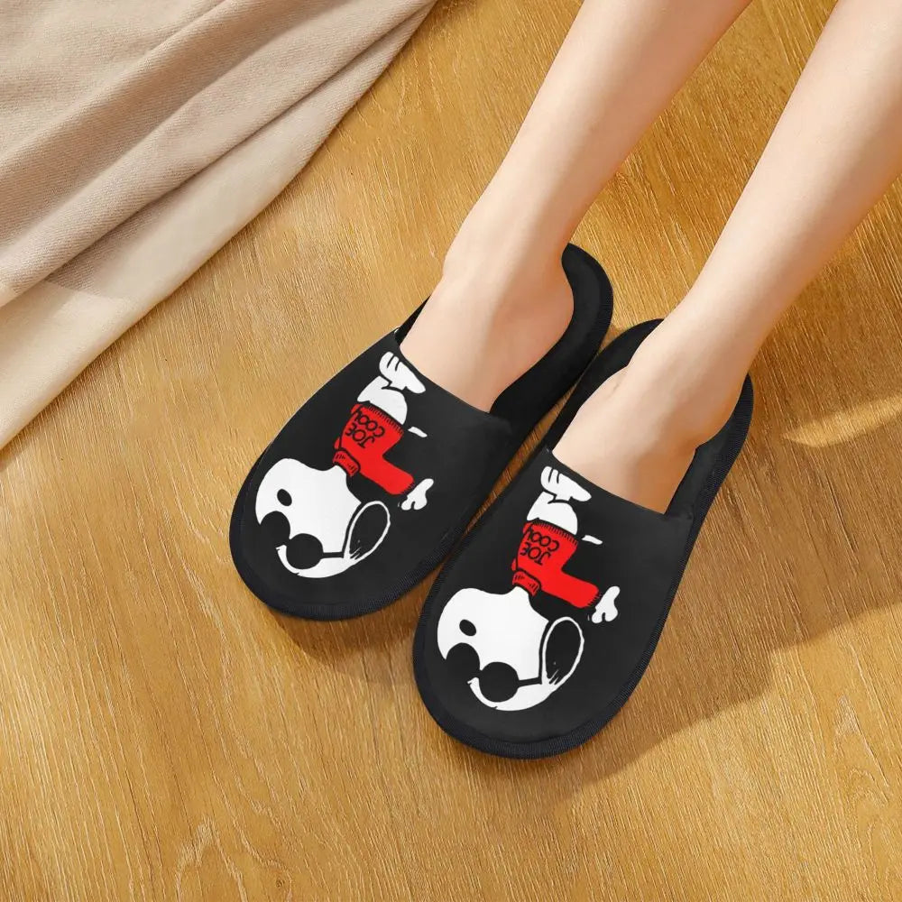 Memory Foam Women Slippers Four Leaf Clover Snoopy Slippers