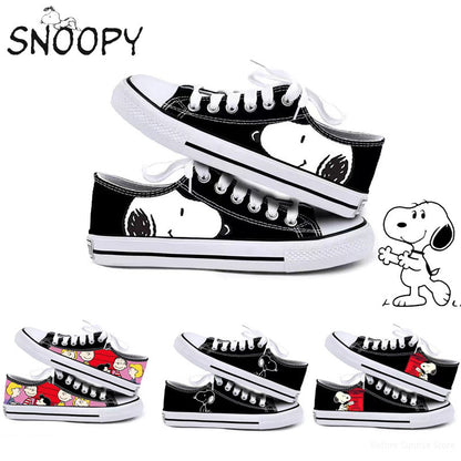 Womens Casual Low Sneakers Non Slip Lightweight Snoopy Shoes