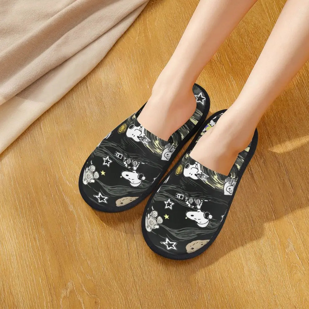 Memory Foam Women Slippers Four Leaf Clover Snoopy Slippers