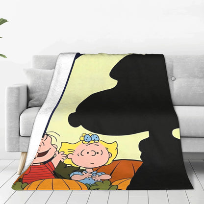 Snoopy Cartoon Halloween Throw 50x60 Plush Snoopy Blanket