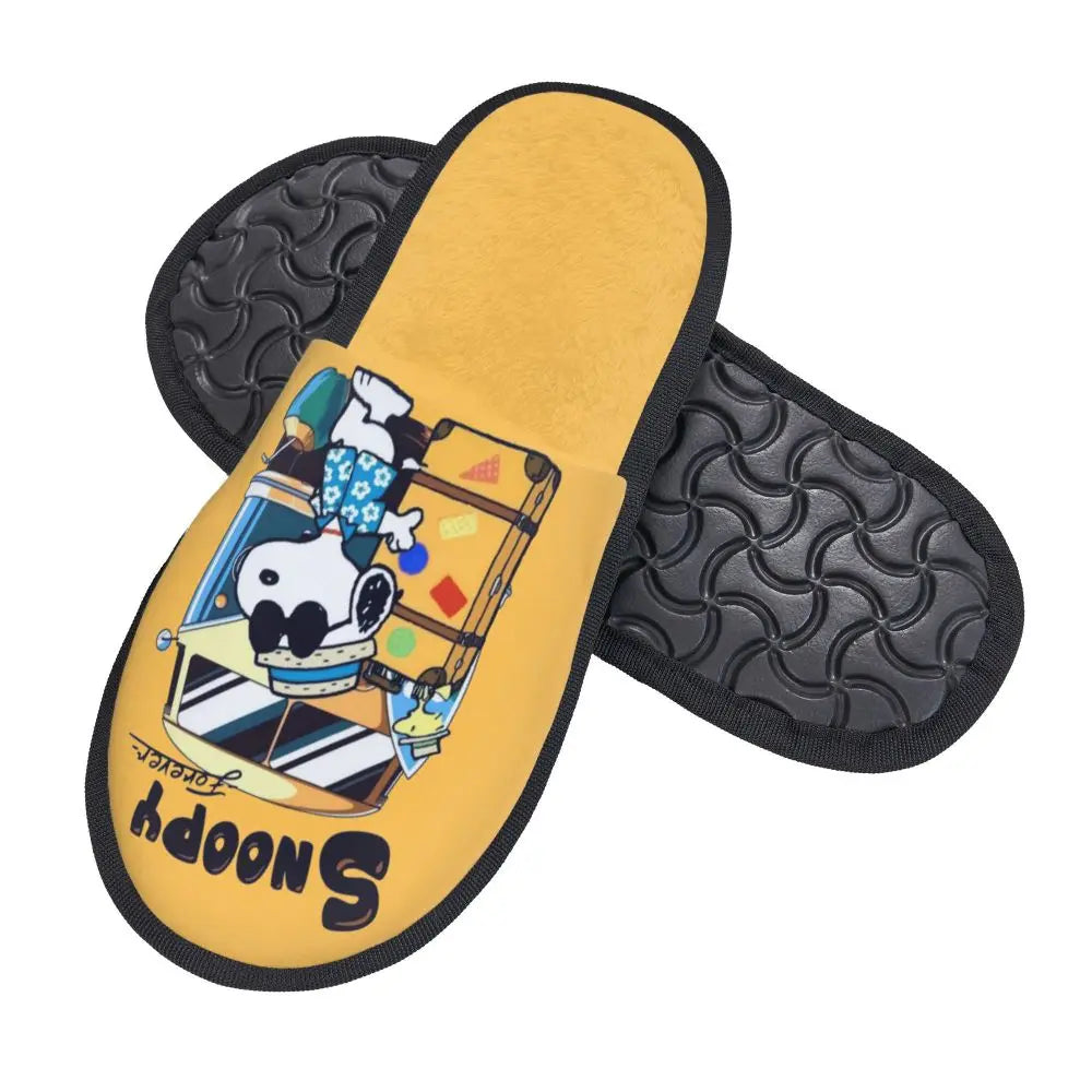 Memory Foam Women Slippers Four Leaf Clover Snoopy Slippers