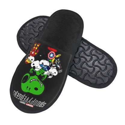 Memory Foam Women Slippers Four Leaf Clover Snoopy Slippers