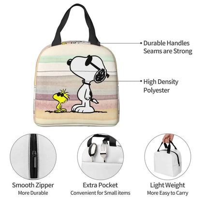 Snoopy Backpack Halloween Insulated Lunch Bag 22x20x13cm
