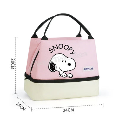 Snoopy Backpack Large Capacity Lunch Bags Insulated Cooler