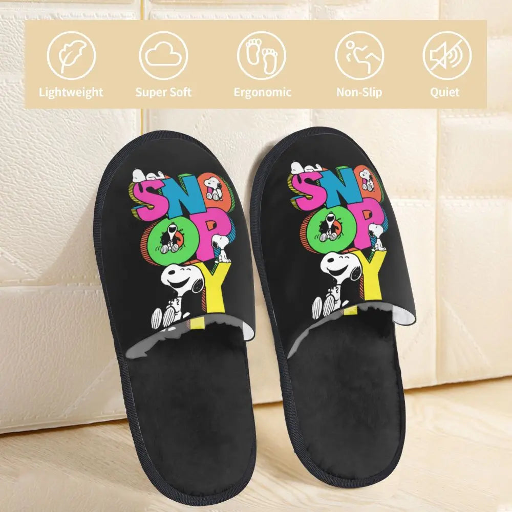 Memory Foam Women Slippers Four Leaf Clover Snoopy Slippers