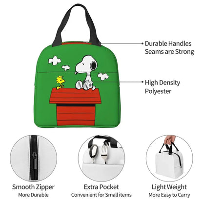 Snoopy Backpack Halloween Insulated Lunch Bag 22x20x13cm