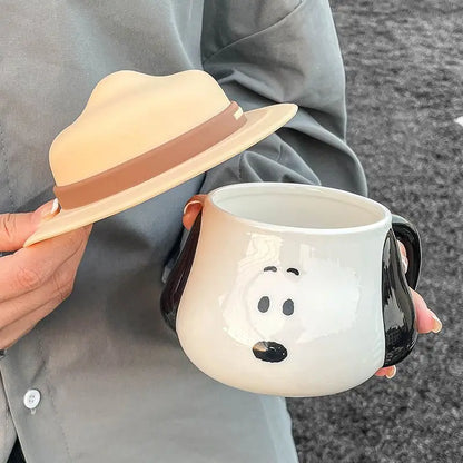 Straw Hat Mug Ceramic Cup Snoopy Mug