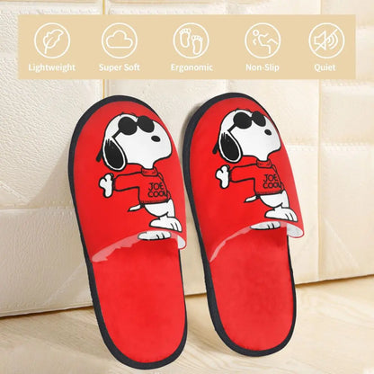 Memory Foam Women Slippers Four Leaf Clover Snoopy Slippers