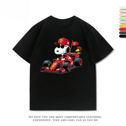 Disney Snoopy F1 Racing Womens T Shirt Snoopy Shirt