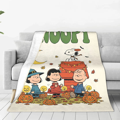 Cartoon Halloween Throw Blanket 50x60in Snoopy Blanket