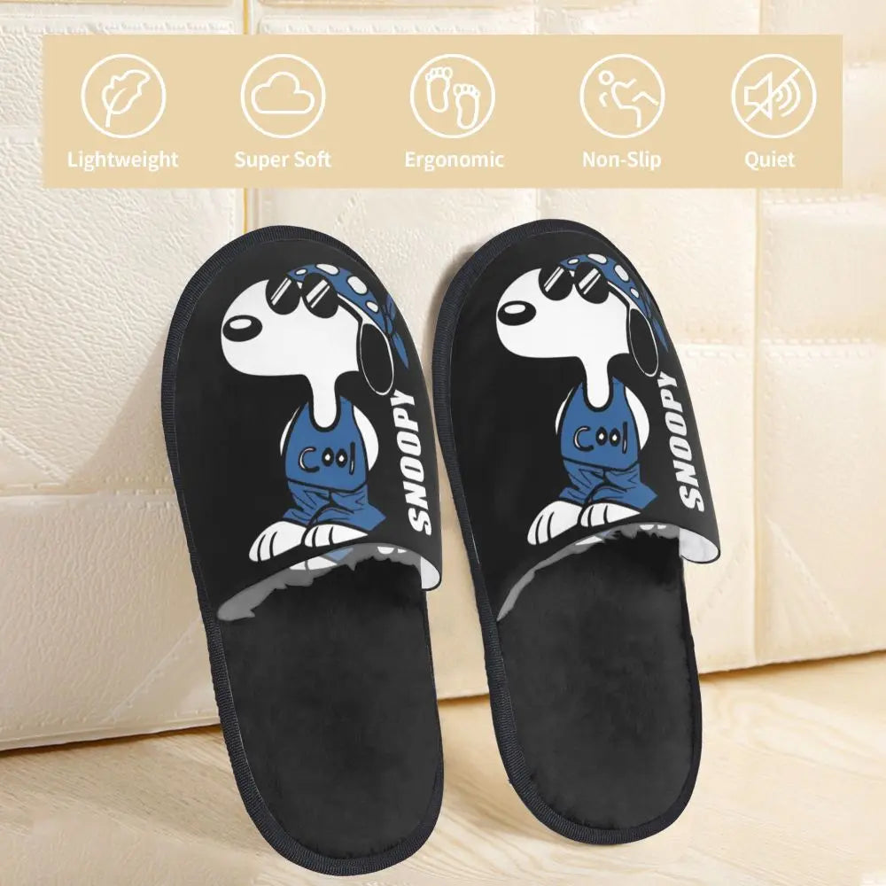 Memory Foam Women Slippers Four Leaf Clover Snoopy Slippers
