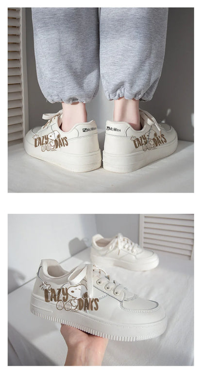 Womens Light Running Shoes Breathable Slip On Snoopy Shoes