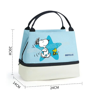 Snoopy Backpack Large Capacity Lunch Bags Insulated Cooler