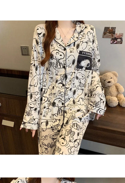 Full Print Women Pajama Set ZBN Snoopy Pyjama