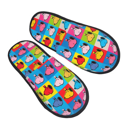 Anime Pattern Memory Foam Slippers Snoopy Slippers