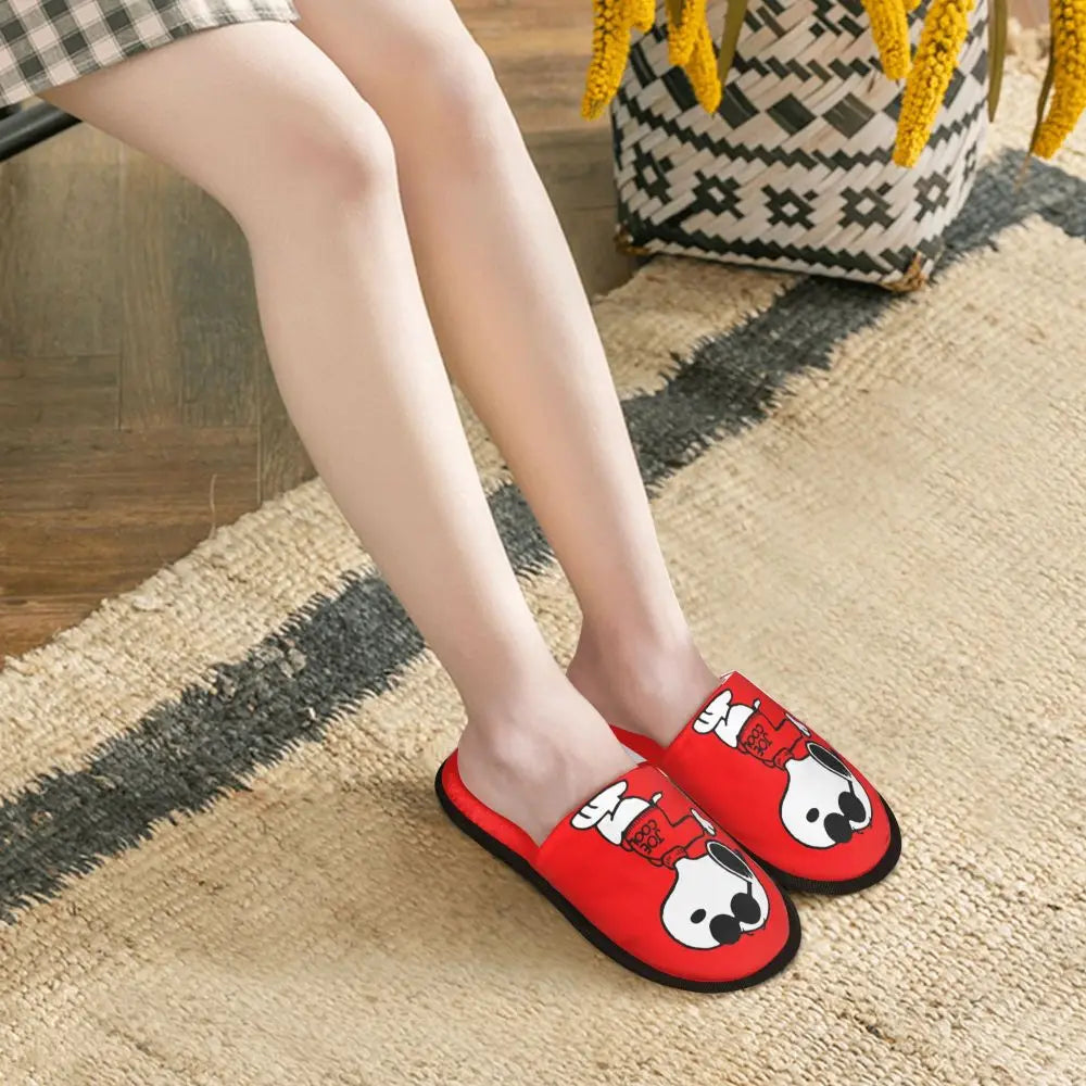 Memory Foam Women Slippers Four Leaf Clover Snoopy Slippers