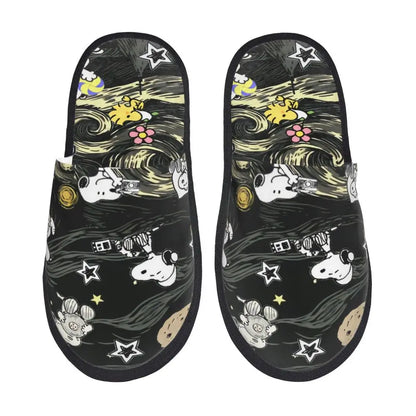 Memory Foam Women Slippers Four Leaf Clover Snoopy Slippers
