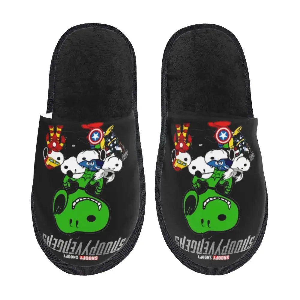 Memory Foam Women Slippers Four Leaf Clover Snoopy Slippers