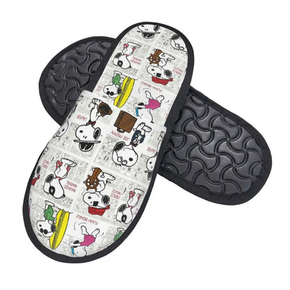 Memory Foam Women Slippers Four Leaf Clover Snoopy Slippers