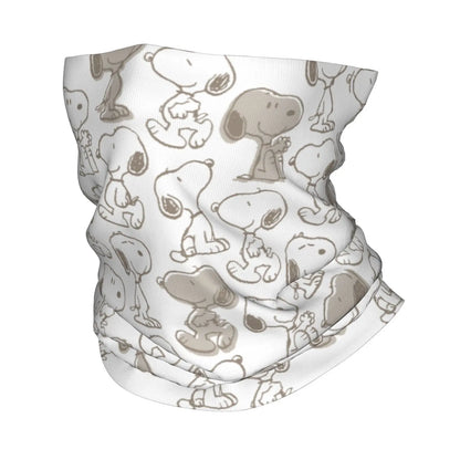 Custom Cute Cartoon Snoopy Bandana Neck Gaiter Printed  Balaclavas Mask Scarf Multifunctional Cycling Riding for Men Women Adult