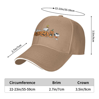 Halloween Pumpkin Cap Baseball Sun Snoopy Hat
