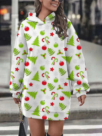 Womens Christmas Print Snoopy Hoodie