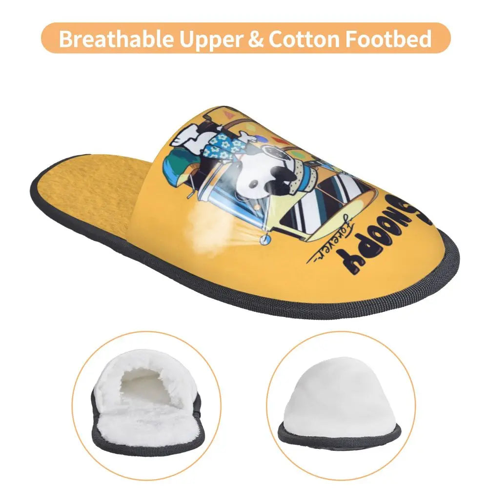 Memory Foam Women Slippers Four Leaf Clover Snoopy Slippers