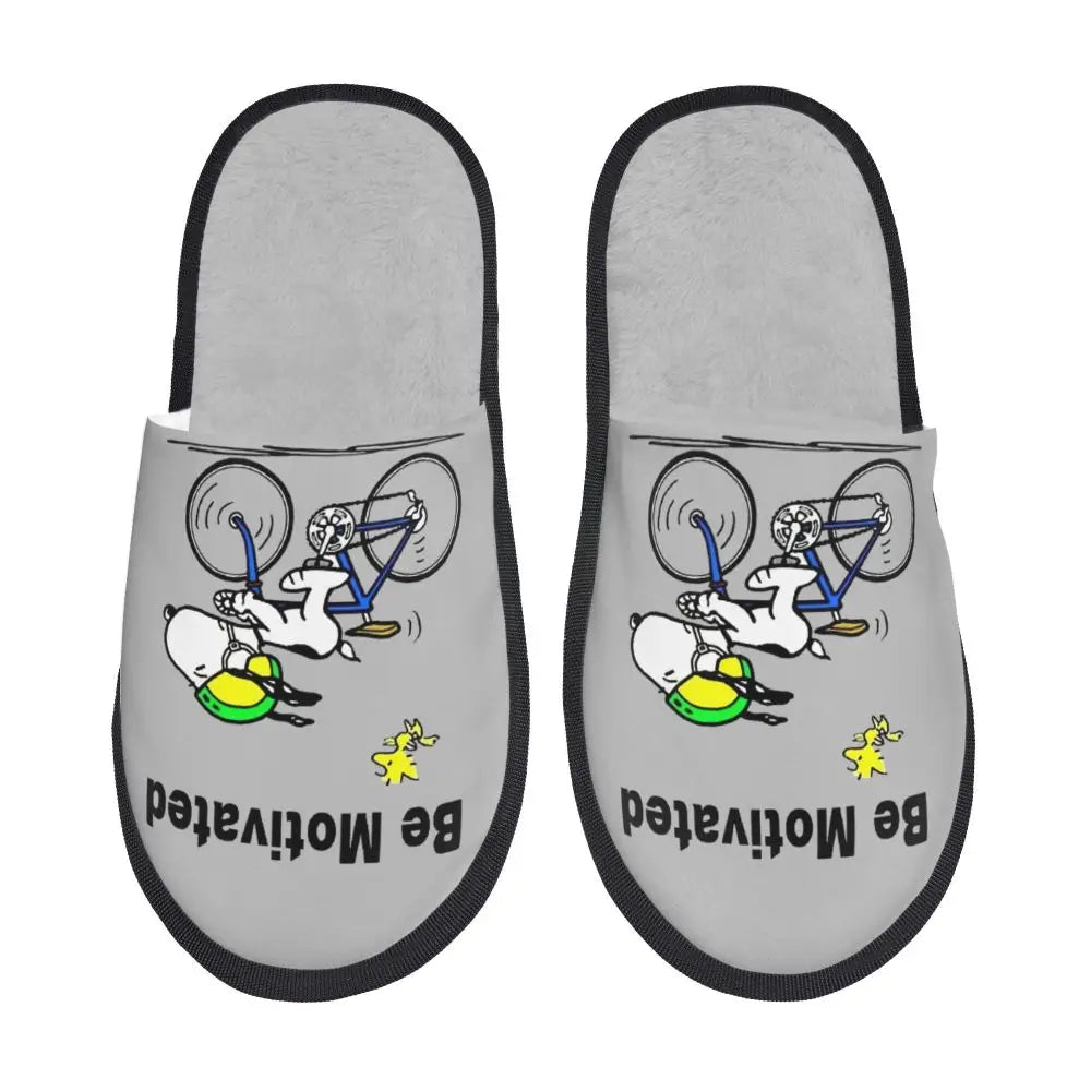 Memory Foam Women Slippers Four Leaf Clover Snoopy Slippers