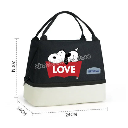 Snoopy Backpack Large Capacity Lunch Bags Insulated Cooler