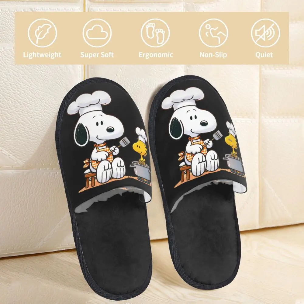 Memory Foam Women Slippers Four Leaf Clover Snoopy Slippers